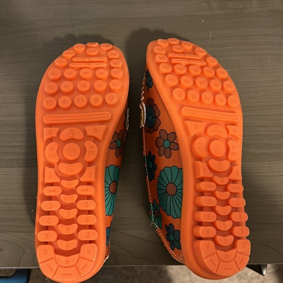 Women's Floral Print Flat Boat Shoes - Picture 4 of 5